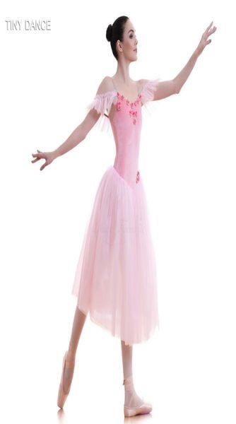 Corsage en velours rose et tulle doux tulle de ballet tutu pour filles femmes danse robe adulte costume tutus romantique 185821605190