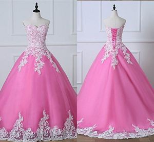 Robes de mariée roses Whitr dentelle bustier corset dos tulle robe de soirée formelle femmes longues robes de mariée pour la mariée image réelle pas cher