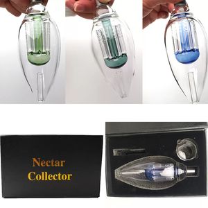 Rose Blanc Noir Muti Couleurs Narguilés Fumeurs Accessoires 17mm Nector Collectors Avec Bol En Verre Boîte À Ongles En Titane Emballé Pour Conduites D'eau Accessoire