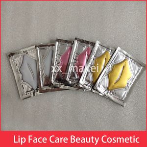 Almohadillas de máscara de labios de oro blanco rosa, bálsamo labial, esencia hidratante, parche de colágeno de cristal, almohadilla para el cuidado de la cara, cosmética de belleza