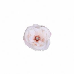 Femme rose peigne à cheveux rhiéettes de luxe de luxe Fr Bride Head Jewelry Mardiry Accoues For Hair White Perles Tiara P29E #