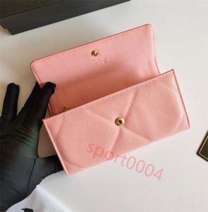 Pink Women039s Long Short Leather Wallet Brand clásica Versátil Versátil Titular de tarjetas Femenino Cero Ballet Gran capacidad 8629742