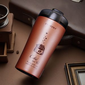 Pinkah Thermos 480 ml personnalisé double paroi sous vide Tumbler thermique 304 tasse à café de voyage isolée en acier inoxydable avec couvercle LJ201218