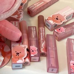 Pinkbear Mirror Glaze de labios de largo duración duradera Matte Liquid Lipstick natural Natural Nude Lip Mage Beauty Maquillajes para Mujer 240524