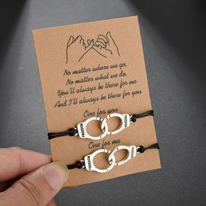 Pinky Promise Afstand bijpassende armbanden voor koppels Beste vriend langeafstand bijpassende armbanden met cadeaubon verstelbaar