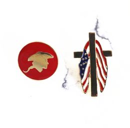 Broches broches Brooch américain Brooch Crystal Righestone Email Cross Shape 4th of Jy USA PINS PATRIOTIQUES POUR CADEAU / DÉCORATIO DHYD2