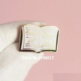 Pins broches 100 stcs aangepaste revers pins lezers gaan broche cadeau lezen voor boekenwurm leesliefhebbers metaal ambacht boeken badge hard enam dhqvu