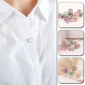 Broches, broches 10 Pcs/Lot bouton broche ensemble pour femmes Imitation perle strass boule broche pull manteau prévenir l'exposition