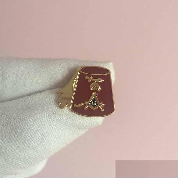 Pins Broches 10 pièces insigne en métal émail doux épingles personnalisées et broche maçonnerie maçonnique Shriner chapeau épinglette maçons boussole carrée DH7Qr