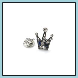 Pins broches 12-delige mode FL diamant kristal mini unisex kleine kroon broche bruiloft feest schoonheid tiara valentines dhseller2010 dhkyh