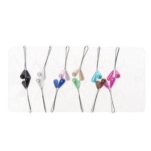 Épingles, broches 12 pièces musulman Hijab écharpe Cardigan châle épingles de sûreté Clips perle broche bijoux 875B