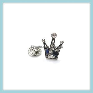 Pins broches 12 -koppig mode FL diamant kristal mini unisex kleine kroon broche bruiloft feest schoonheid tiara valentijns drop levering dhls2