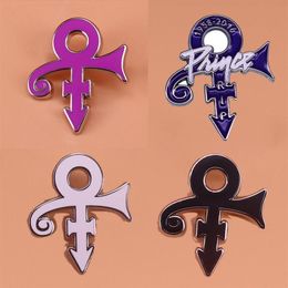 Broches en émail avec symbole Prince, épingle à revers, violet, pluie, amour, Badge242N, 1958 – 2021