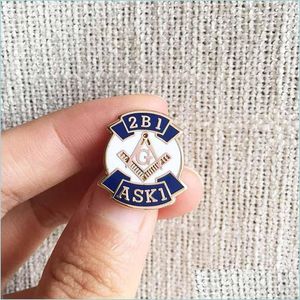 Pins broches 50 stcs blauwe lodge hard email 2b1 esk1 rapel pin metselwerkpennen broche masons fabriek aangepaste vrijmetselaars badge ambachten souven dha0g