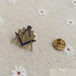 50pcs épingles maçonniques insigne personnalisé et broche boussole carrée de pavillon bleu avec épinglette Sunburst pour le Mason Drop Deliv Dhvhf