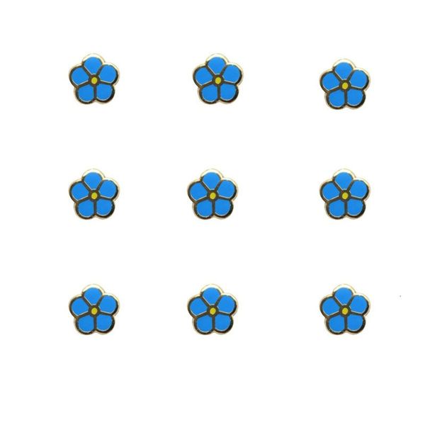 Épingles Broches 9 PCS Maçonnique Épinglette M'OUBLIEZ PAS Épinglette Franc-maçon Bleu Fleur Symbole Badges avec Embrayage 0.3 '' 230519