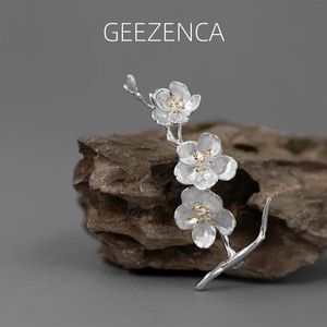 Pins Broches 925 broches de fleurs en argent Sterling pour les femmes conception originale orchidée fraîche fleur de cerisier gloire du matin broches de fleurs de pavot 231208