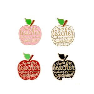 Pins broches legering Apple bakpin laint pin leraren cadeau 4 kleuren broche persoonlijkheid originaliteit sieraden ik ben een leraar 1 4BL 79C3 dhgqx