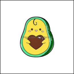 Pins broches avocado vasthouden hart email pin denim kleding broche backpack revers knop badge cartoon sieraden 6118 q2 drop leveren dhn1l