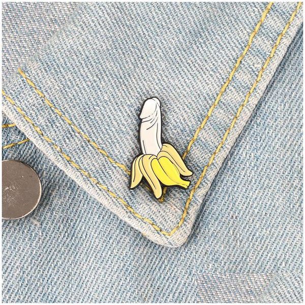 Pines broches broche broche pin planta de frutas pene de polla órgano insignia de esmalte malvado malvado adt divertida joyería de dibujos animados amiga w dhdiy