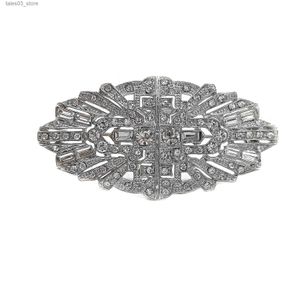 Broches Broches Style Vintage Barocco Cristal Clair Art Déco Broches Broches De Mariée Demoiselle D'honneur Boutique De Mariage De Forme Ovale Femmes GirlAccessory Q231107