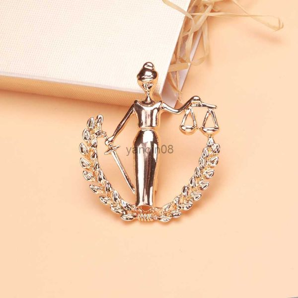 Broches Broches Beaut Berry Brillant Or Argent Couleur Balance Constellation Broches Femmes Métal Partie Banquet Broche Broches Cadeaux HKD230807