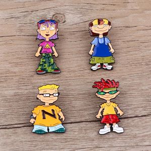 Épingles, broches BG1005 Anime émail broches 90s classiques métal dessin animé broche broche sac à dos chapeau sac collier revers badge femmes mode bijoux cadeau