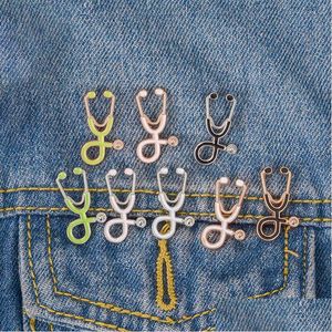 Broches Broches BK Prix Infirmière Médecin Stéthoscope Émail Broche Broches Creative Revers Broches Badge Pour Femmes Hommes Fille Garçon Mode Bijou Dhvrx