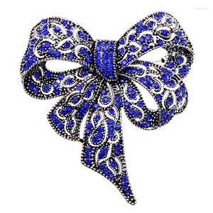 Broches broches noires arc en strass de couleur noire pour femmes grandes broche bowknot épingle vintage bijoux de mode accessoires de printemps 2022 kirk22