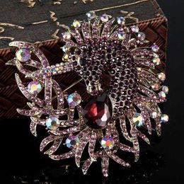 Pins, Broches Blucome Dames Vintage Pin Broche Fijne Sieraden Colares Bijuterias Animal Bouquet Dames Mode Crystal Broches