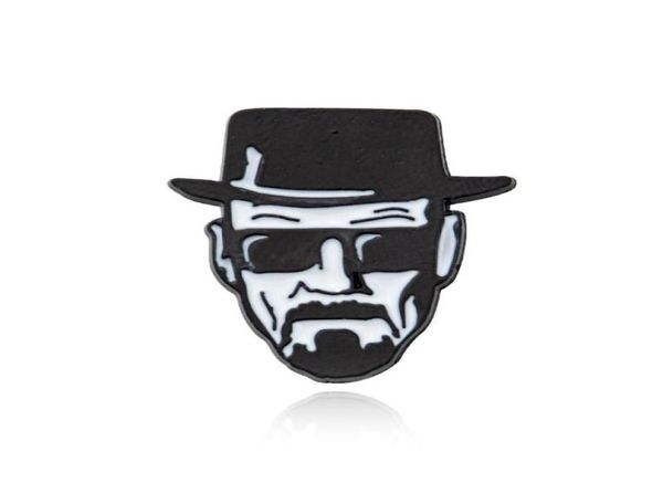 Pins broches Breaking Bad Walter White Punk Aleación de zinc Broche Pins Mochila Medalla Medalla Medalla Sombrero Insignia Insignia Hombres WO6121255