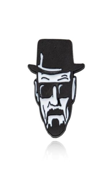 Pins broches Breaking Bad Walter White Punk Aleación de zinc Broche Pins Mochila Medalla Medalla Medalla Sombrero Insignia Insignia Hombres WO7972250