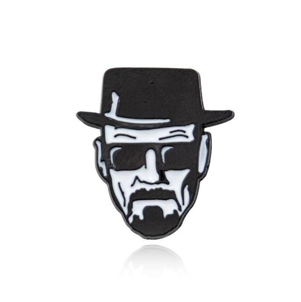 Pins broches Breaking Bad Walter White Punk Punk Aleación Broche Broche Pins Mochila Medalla Medalla Medalla Hat Insignia Insignia Hombres WO5564760