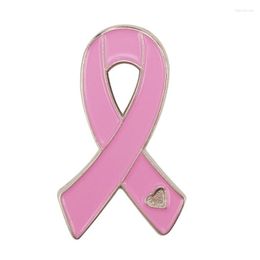 Pins broches borstkanker bewustzijn hart overlevende geloof hoop roze lint revers marc22