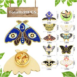 Pins broches vlinderset mott schattige kerstrugzakken raapel kawaii esthetische badges cadeau cartoon voor steampunk hoeden jassen jood otpon