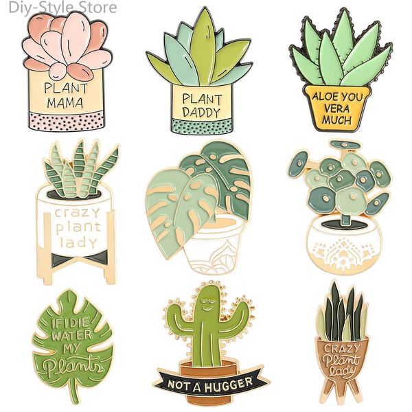 Alfileres Broches Broche De Cactus De Dibujos Animados Broche De Planta En Maceta Broche De Planta De Aloe Vera Monstera Accesorios De Ropa Insignia De Cactus Pines De Solapa De Cactus Z0421