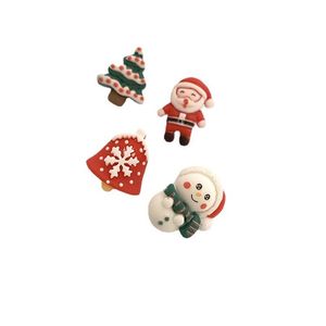 Alfileres Broches Dibujos animados Regalo de Navidad Broches 4 Unids / set Muñeco de nieve Papá Noel Árbol Campana Alfileres Para Niños Vestido Bolsa Insignia Decorativa A Dhsxr