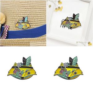 Pins broches cartoon creatieve bloemhoofd broche voor jongens email pin groothandel trend persoonlijkheid metaal badge sieraden kleine mode dh0wg