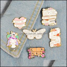 Broches Broches Dessin Animé Lettre Personnalité Broches Originalité Amour Papillon Fille Ornements Broche Bijoux Cadeau 2 5Qb T2 Drop Delivery 2 Dhuka