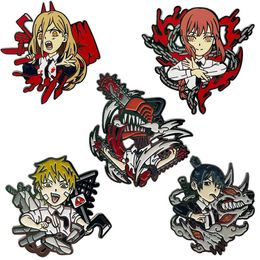 Pins Brooches ChainSaw Man Enamel Pins Cool Anime Brooches Personalized Pins Clothing Backpack Lapel Badges Fashion Jewelry Accessories Gifts HKD230807