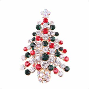 Pins broches kerst voor het nieuwe jaar mooie winter broche pins luxe sieraden steentjes drop levering 2021 lulubaby dhpc4