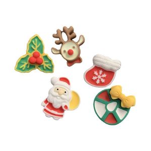 Pins broches kerststijl broches set 5pcs hars pins santa claus elanden sokken slinger rood fruit cartoon sieraden kerstcadeau voor bo dhosj