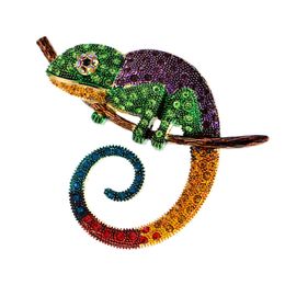 Pins Broches CINDY XIANG Lézard Caméléon Broche Manteau Animal Pin Strass Bijoux De Mode Émail Accessoires Décoration 3 Sélection De Couleur G220523