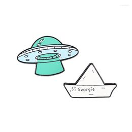 Broches Broches Creative Astronaute Badge Aérospatiale Vaisseau Spatial Broche Dessin Animé Univers Denim Revers Vêtements Sac Bijoux Pour Hommes Femmes Cadeau Seau22