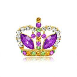 Épingles Brooches Crystal Rinestone Princesse Queen Crown Brooch Brooch épingle Tiara For Women Girls Party Banquet Banquet Drop Lipt Dhgt4