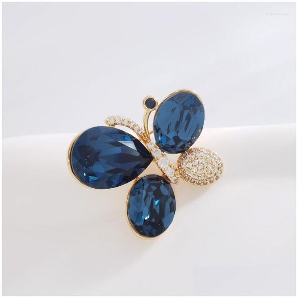 Épingles, broches cristaux d'Autriche Broche pour femme du créateur de luxe bijoux de papillon tendance