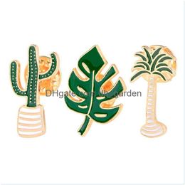 Pins broches op maat gemaakte email pin creatieve bosbladeren plantenbloemen charmes vrouwen man mode sieraden 1155 d3 drop deliv dhgarden dhxyk