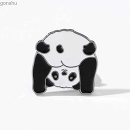 Broches Broches Lindo Panda China Mirando Broche Broche Metal esmalte