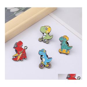 Pins Broches Mignon Dinosaure Émail Pin Pour Femmes Mode Robe Manteau Chemise Demin Métal Drôle Broche Broches Badges Promotion Cadeau C3 Dr Dh92Q