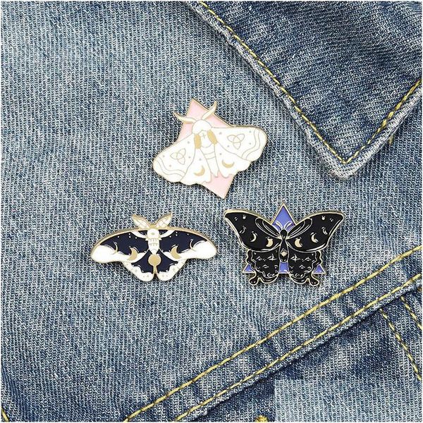 Broches Broches Mignon Émail Papillon Broche Pour Femmes Fille Bijoux De Mode Accessoires En Métal Vintage Pins Badge En Gros Cadeau Drop Deli Dhoqa